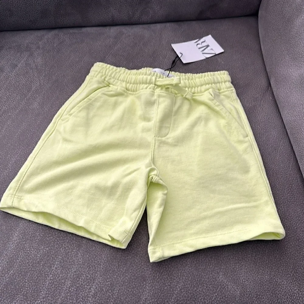 ZARA Kids | Light Lime Green | PLUSH SHORTS
